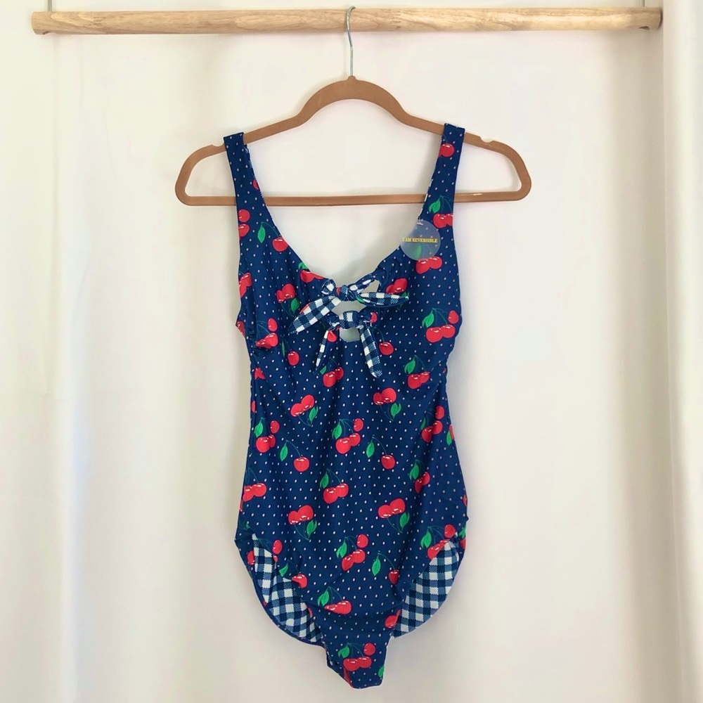 Juicy couture reversible one piece swimsuit